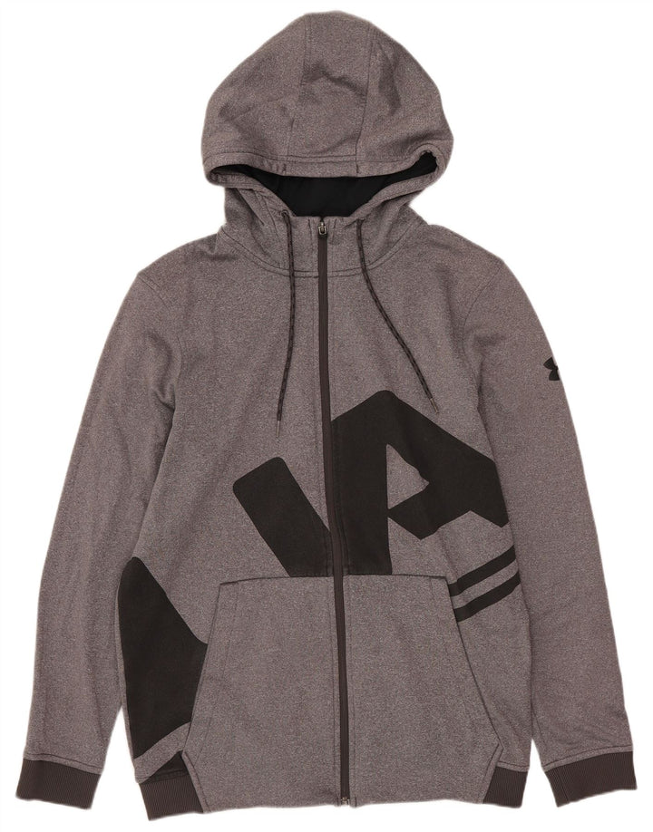 Under Armour Herren Cold Gear Graphic Zip Hoodie Pullover Small Grau