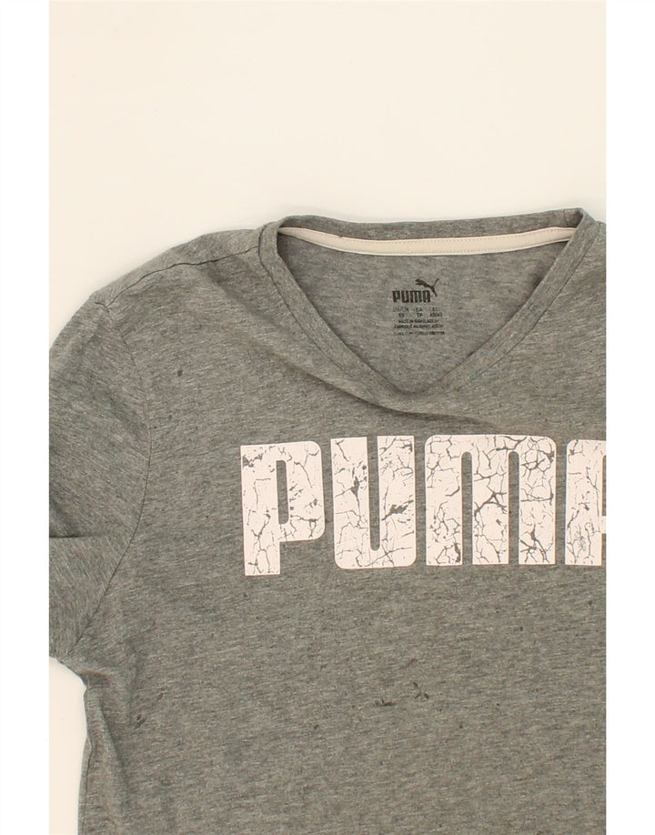 PUMA Mens Graphic T-Shirt Top XS Grey Cotton Vintage Puma and Second-Hand Puma from Messina Hembry 