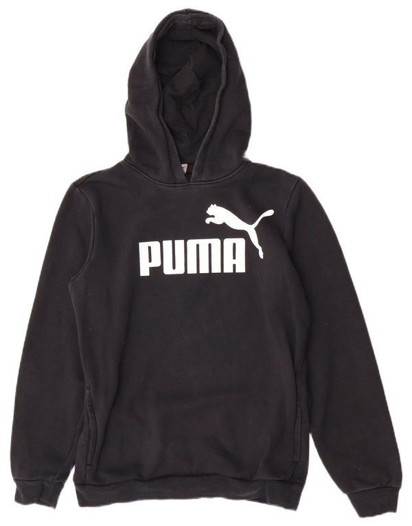 Puma Mädchen Graphic Hoodie Pullover 13–14 Jahre schwarze Baumwolle