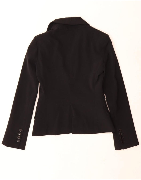 Patrizia Pepe Damen 1-Knopf-Blazerjacke IT 40 Kleine schwarze Wolle