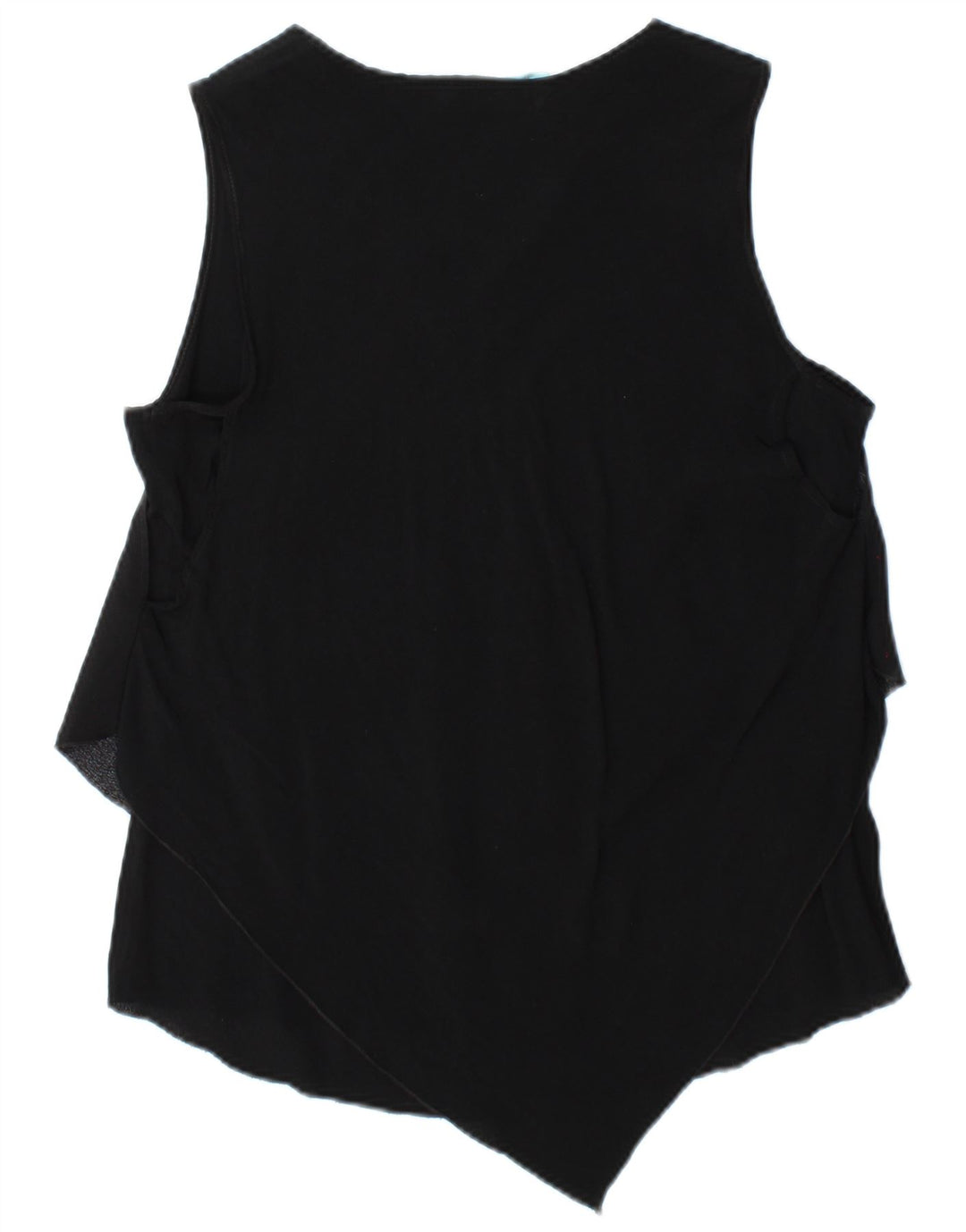 DESIGUAL Damen ärmelloses Blusenoberteil UK 14 Large Schwarz geblümt