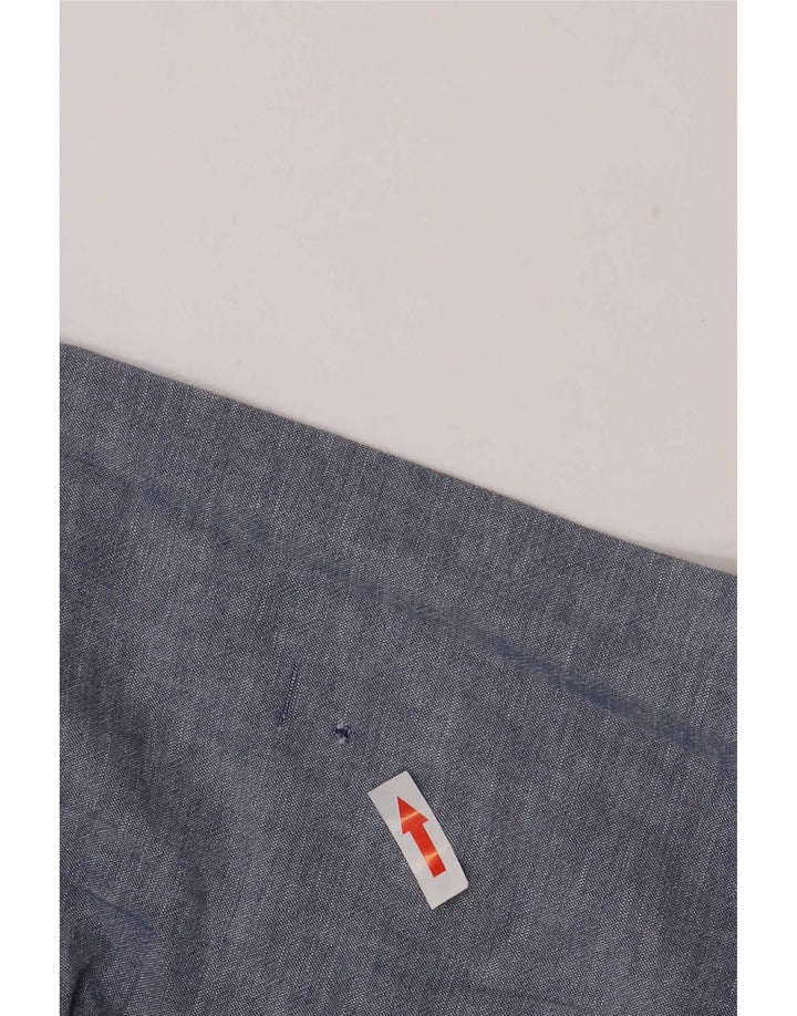 Jack & Jones Slim-Fit-Pulloverhemd für Herren, groß, blau meliert, Baumwolle