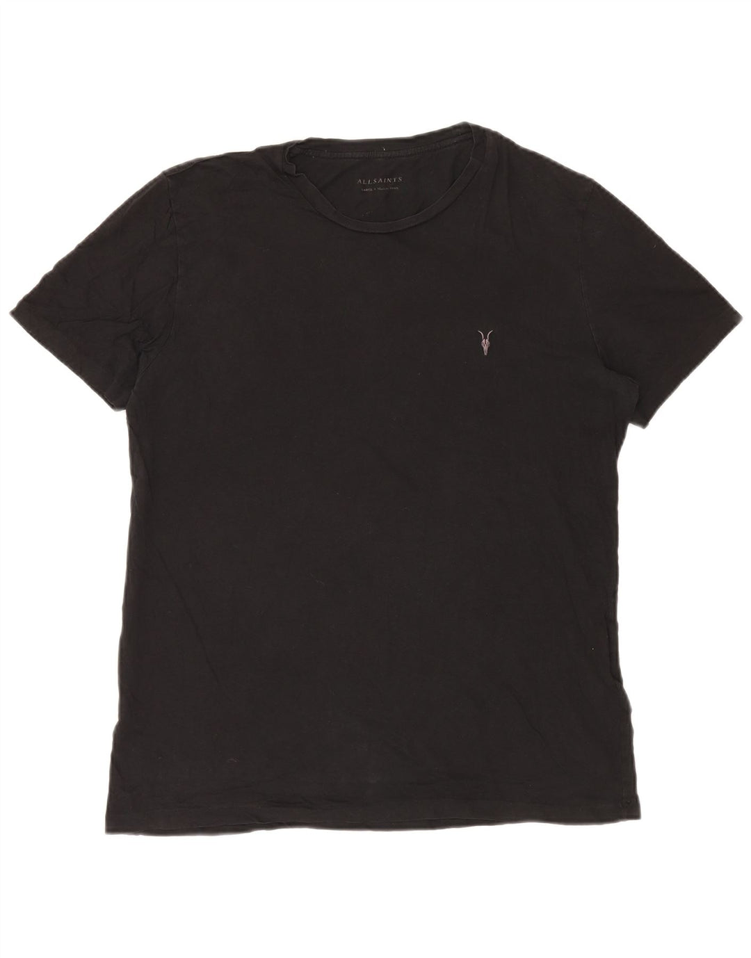 All Saints Herren T-Shirt Top Large Schwarz Baumwolle