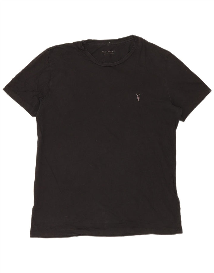 All Saints Herren T-Shirt Top Large Schwarz Baumwolle