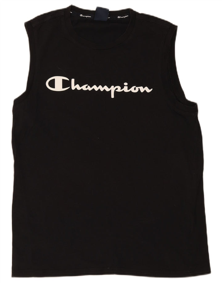 Champion Herren Grafik-Weste-Top, Größe L, Schwarz