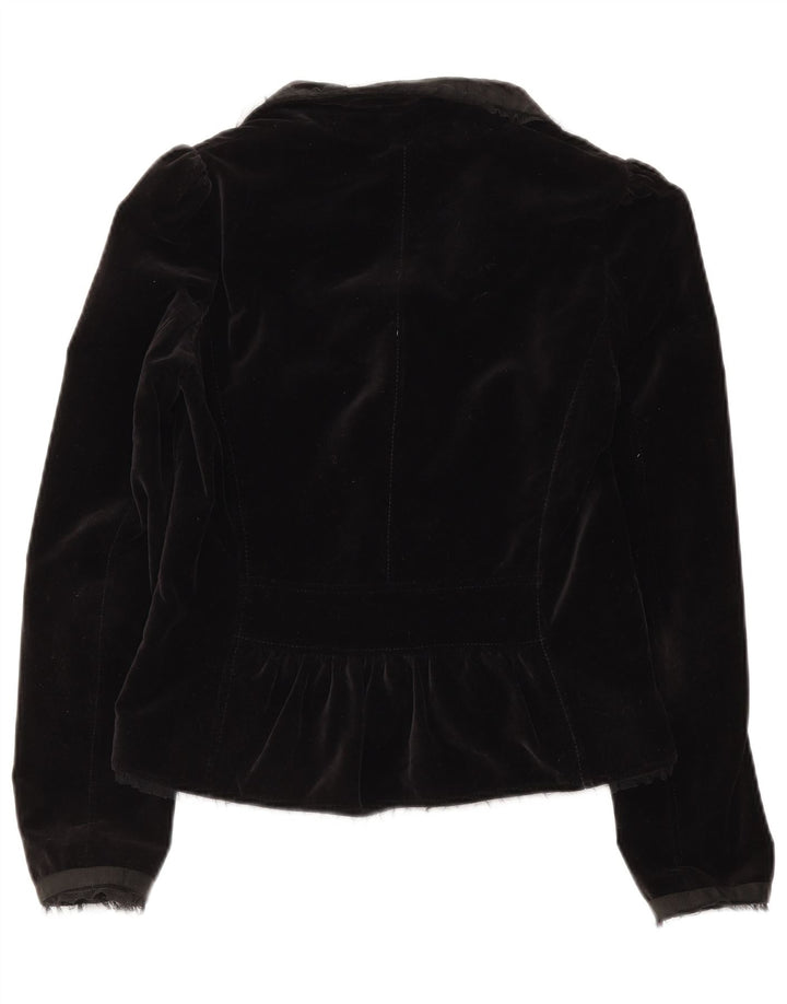Whistles Damen-Blazer aus Samt mit 2 Knöpfen, Gr. 8, Größe S, Schwarz, Baumwolle