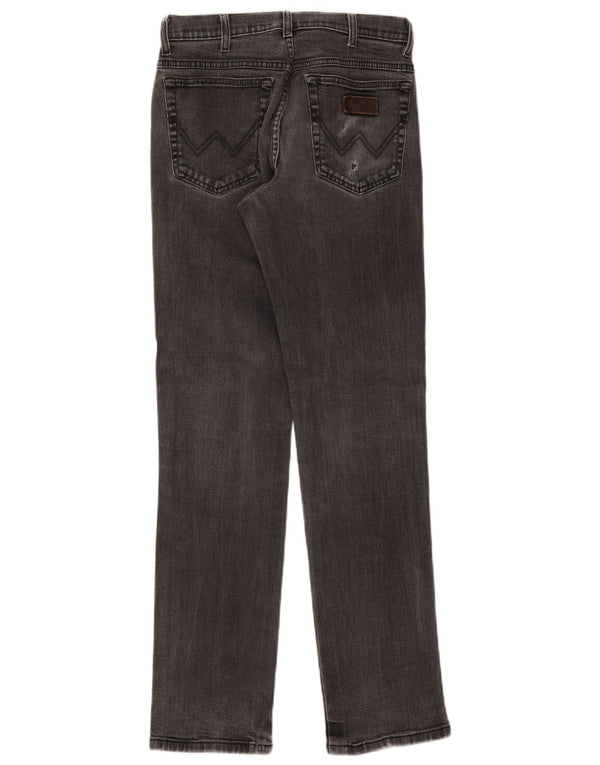 Wrangler Herren Texas Stretch Straight Jeans W33 L34 Graue Baumwolle