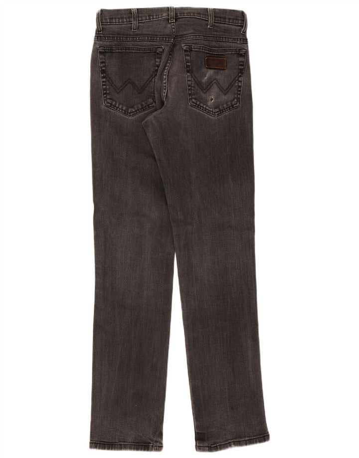 Wrangler Herren Texas Stretch Straight Jeans W33 L34 Graue Baumwolle