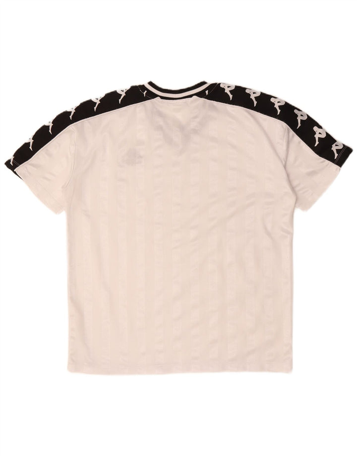KAPPA Herren Grafik-T-Shirt-Oberteil Mittelweißes Colourblock-Polyester