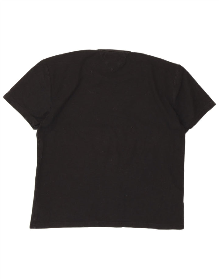 TOMMY HILFIGER Damen T-Shirt Top UK 18 XL Schwarz Baumwolle