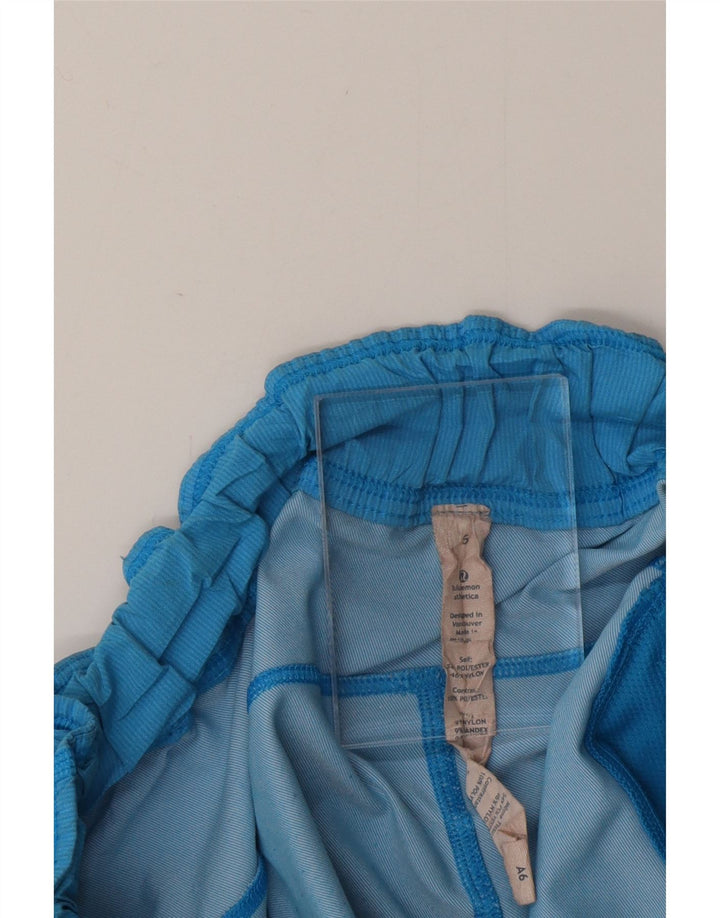 LULULEMON Damen Sportshorts US 6 Mittelblaues Polyester