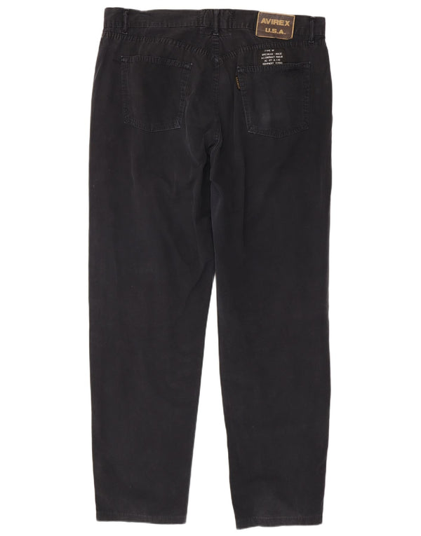 Gerade Freizeithose für Herren von Avirex, Breite 40, Länge 34, Marineblau, Baumwolle