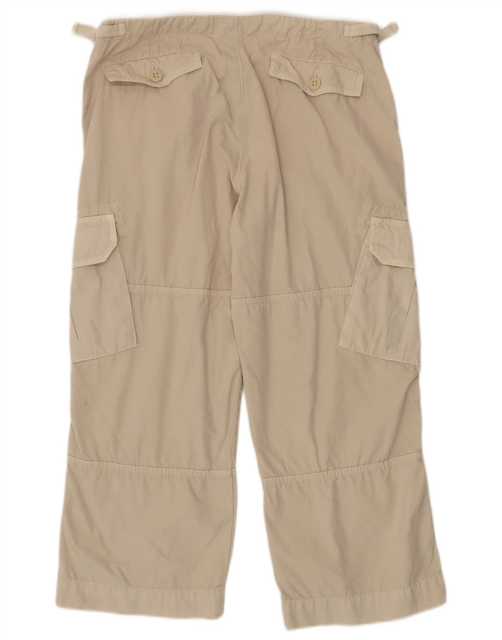 Gas Damen Cargo-Cropped-Hose W29 L23 Weiße Baumwolle