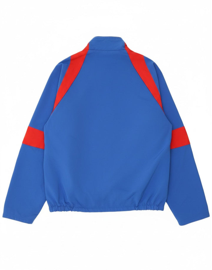 ADIDAS Mens Rain Jacket UK 44/46 Large Blue Colourblock Polyester