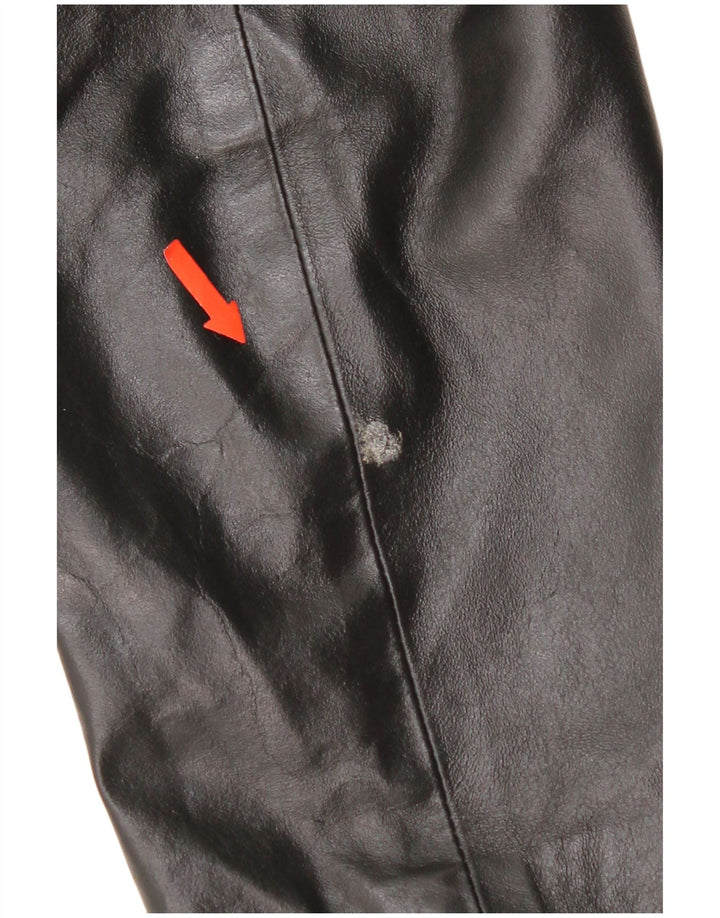 Mitici Anni Herren Lederjacke UK 38 Mittelschwarzes Leder