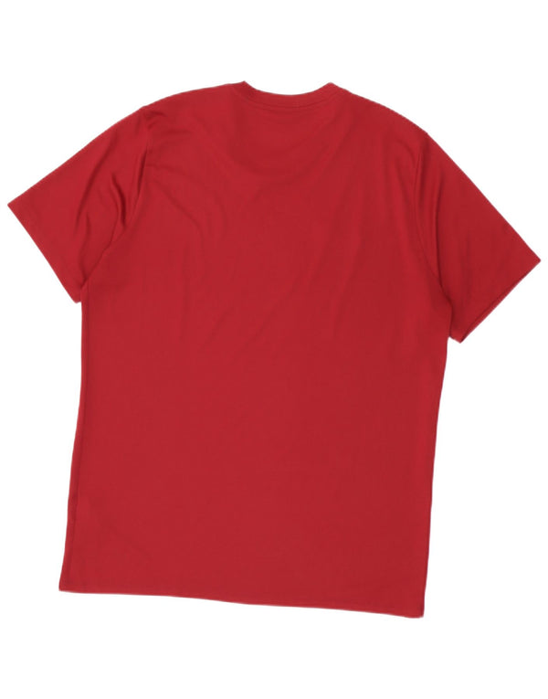 Nike Herren Dri Fit T-Shirt Top XL Burgund Polyester