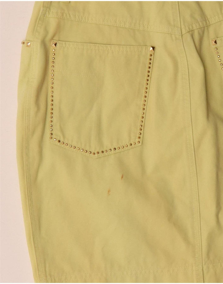 Laurel Damen Minirock EU 38 Medium W28 Gelbe Baumwolle