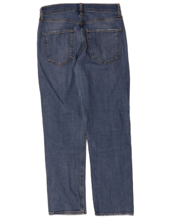 Zara Damen Straight Jeans EU 40 Medium W30 L27 Blau