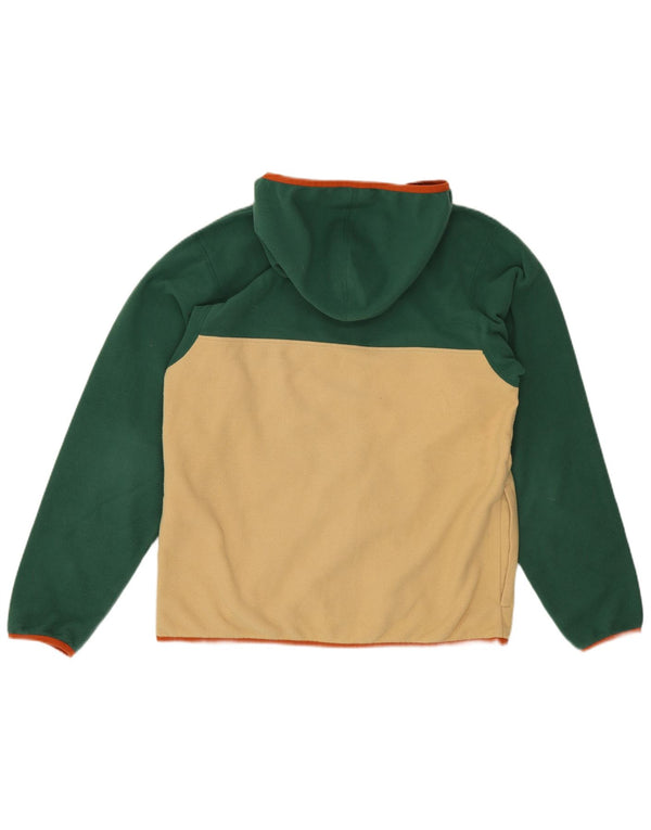Patagonia Kapuzen-Fleecejacke für Jungen, 13–14 Jahre, XL, grün, Farbblock