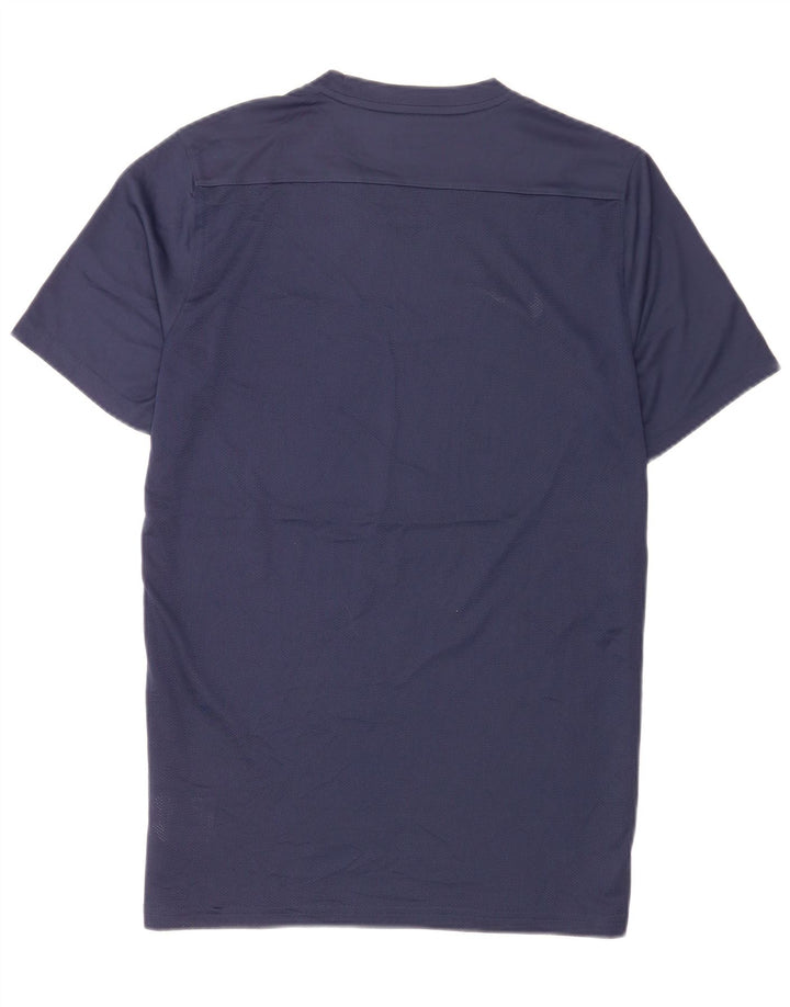 Nike Herren Dri Fit T-Shirt Top Large Marineblau Polyester