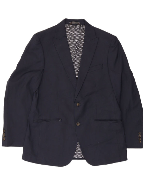 Marks & Spencer Herren-Blazer mit 2 Knöpfen, Gr. 40, Marineblau, Polyester, Größe L