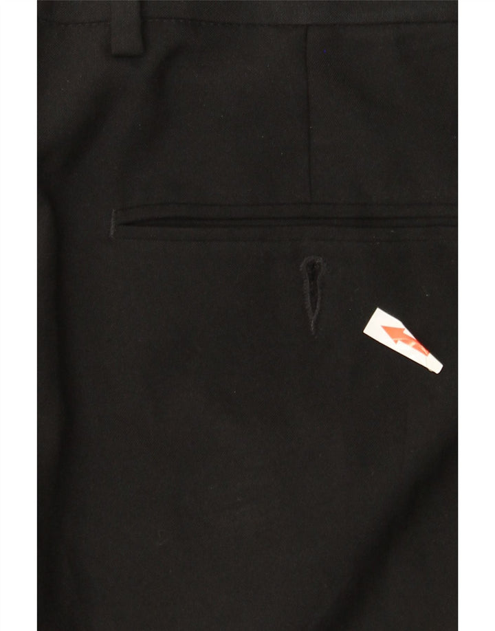 MARKS & SPENCER Herren-Anzughose mit normaler Passform, W36, L33, schwarzes Polyester