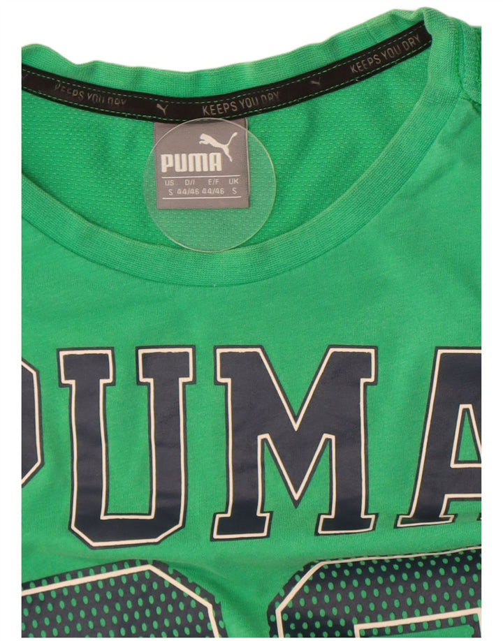 Puma Herren Grafik T-Shirt Top Small Grün