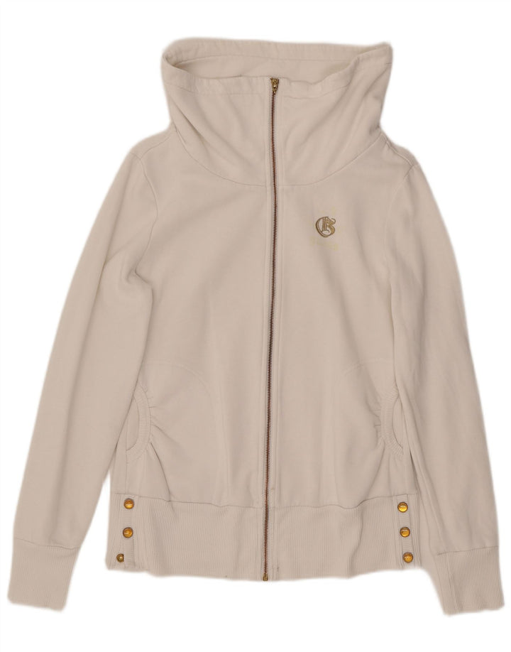 Guess Damen-Trainingsanzug-Top-Jacke, UK 18, XL, weiße Baumwolle