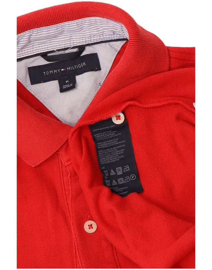 TOMMY HILFIGER Herren Poloshirt Mittelrote Baumwolle