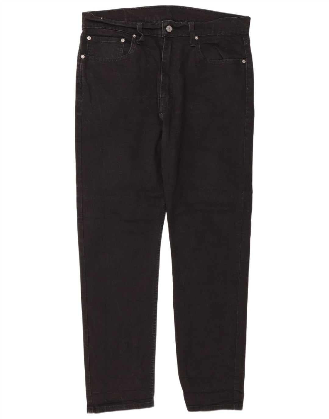Levi's Herren 502 Tapered Jeans W36 L32 Schwarze Baumwolle