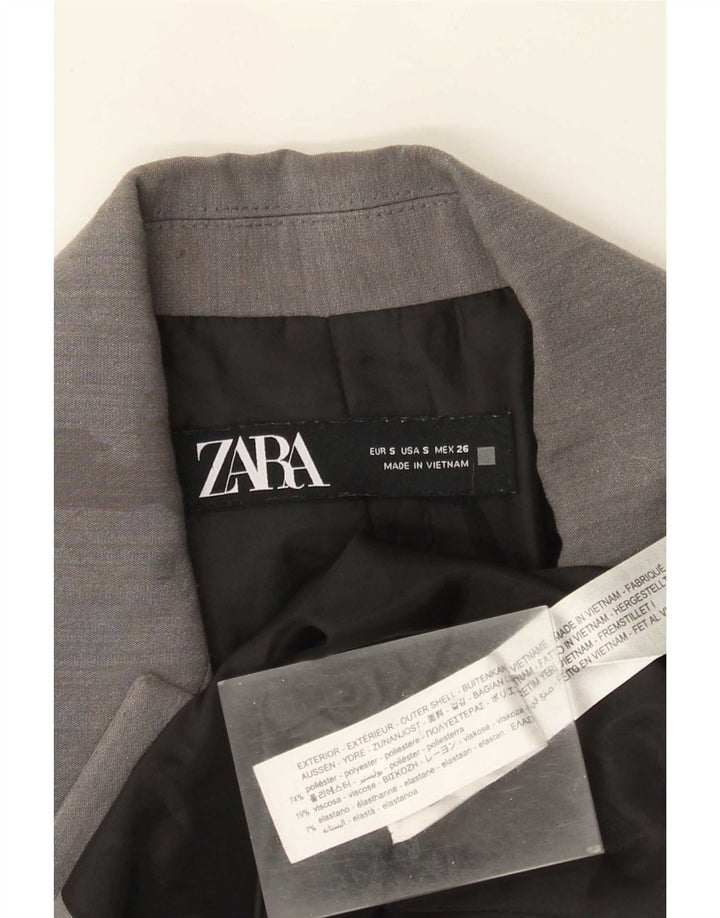 Zweireihiger, übergroßer Blazer von Zara für Damen, Gr. 10, Größe S, Grau