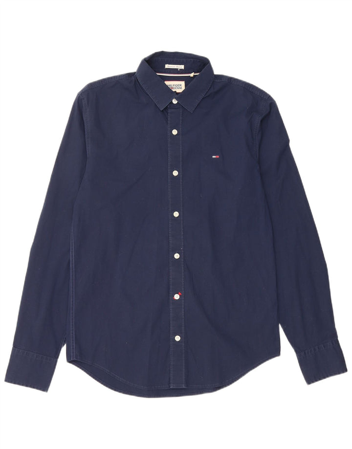 TOMMY HILFIGER Herrenhemd Medium Navy Blue Cotton
