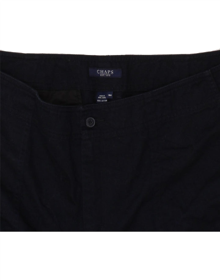CHAPS Womens Chino Shorts US 18 2XL W40 Navy Blue Cotton Vintage Chaps and Second-Hand Chaps from Messina Hembry 