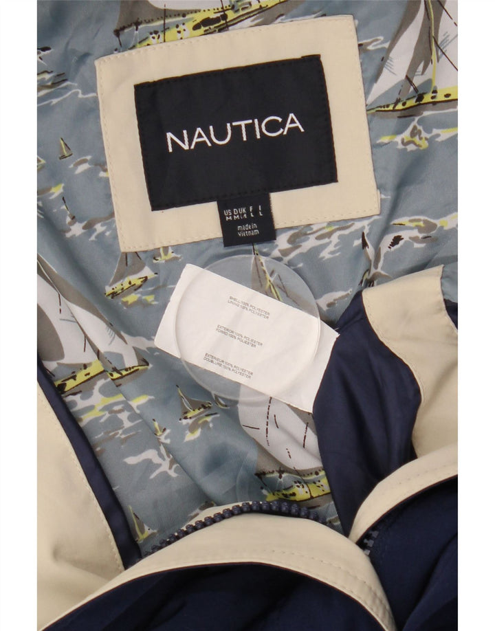 Nautica Damen-Windbreakerjacke mit Kapuze, UK 14, Mittelmarineblau, Polyester