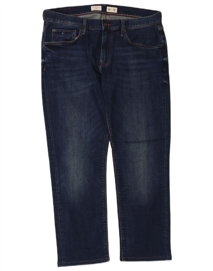 TOMMY HILFIGER Herren Denton Straight Jeans W34 L27 Marineblaue Baumwolle
