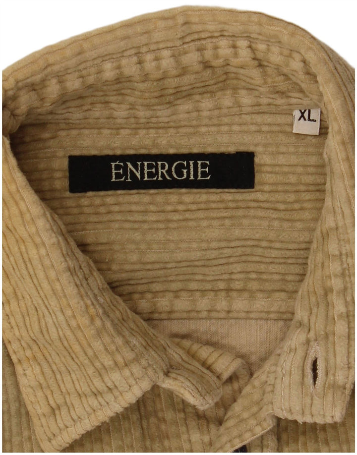 ENERGIE Herren Cordhemd XL Beige