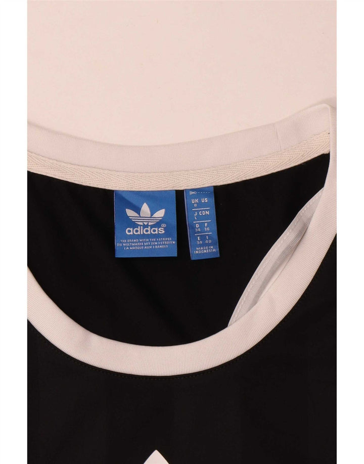 Adidas Damen Graphic Vest Top UK 8 Small Schwarz Polyester