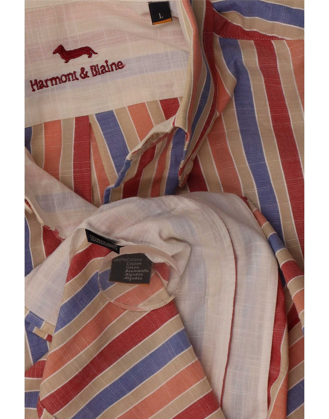 Harmont & Blaine Herrenhemd, groß, mehrfarbig, gestreift, Baumwolle