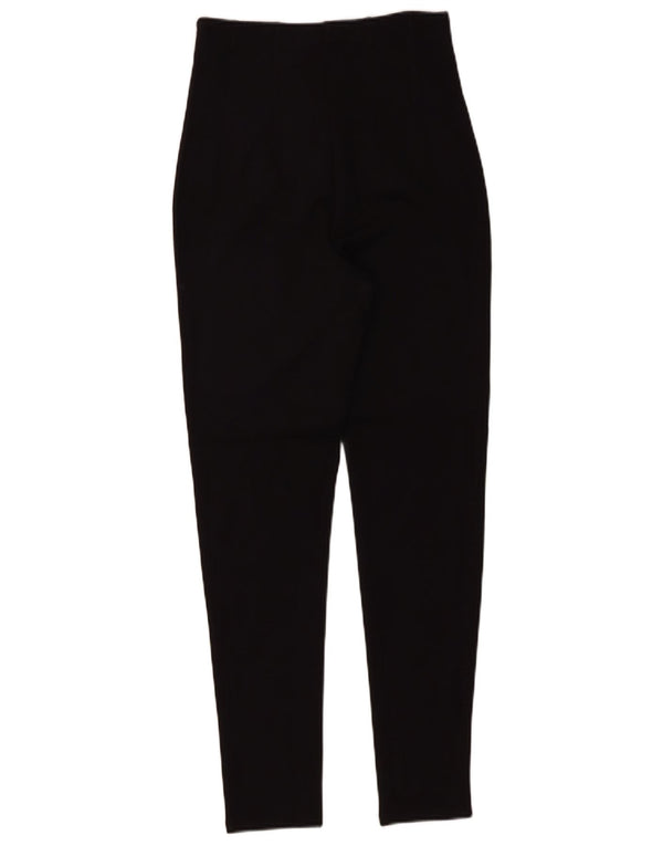 Zara Damen High Waist Skinny Freizeithose Medium W28 L27 Schwarze Viskose
