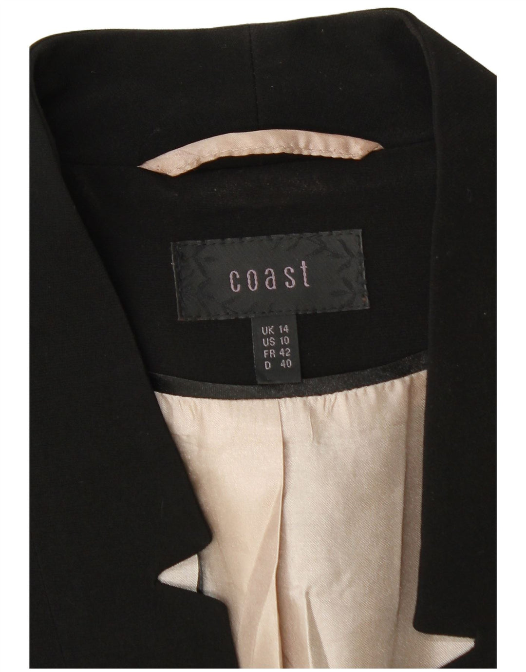 Coast Damen Blazer Jacke UK 14 Large Schwarz Polyester