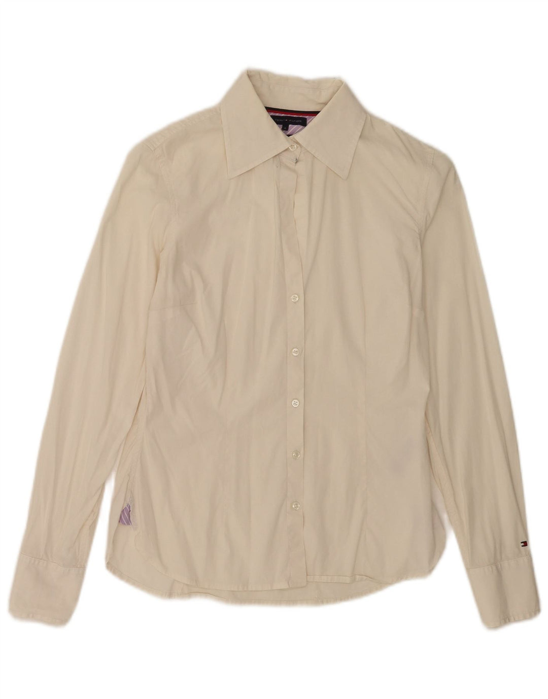 Tommy Hilfiger Damenhemd US 6 Medium Off White Cotton