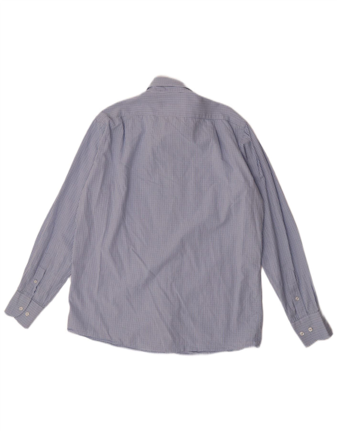 Trussardi Herrenhemd, Größe 41 42, groß, blau kariert