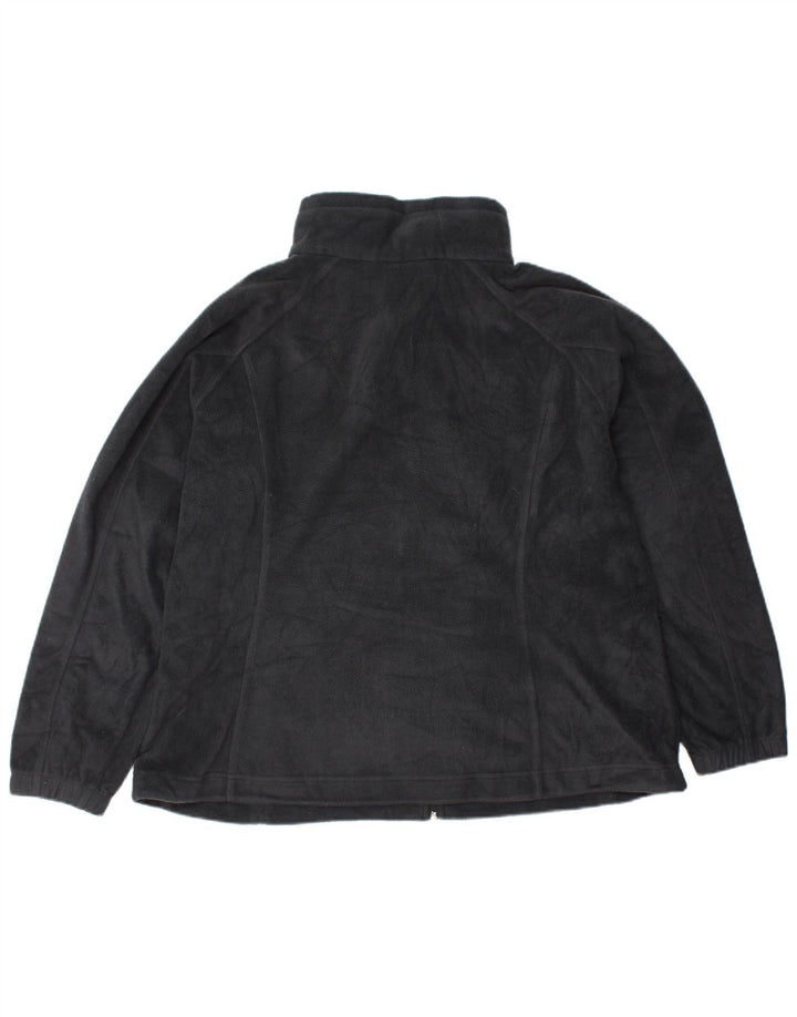 COLUMBIA Mens Fleece Jacket UK 44 2XL Black Polyester