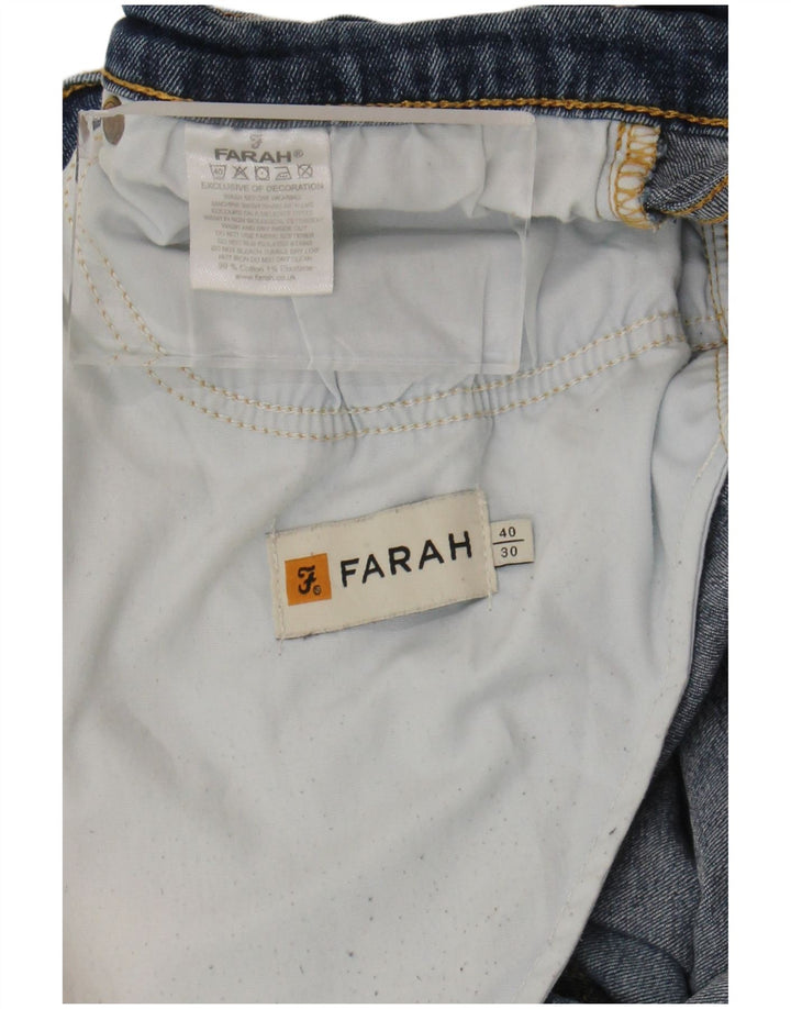 Farah Herren Slim Jeans W40 L30 Blaue Baumwolle
