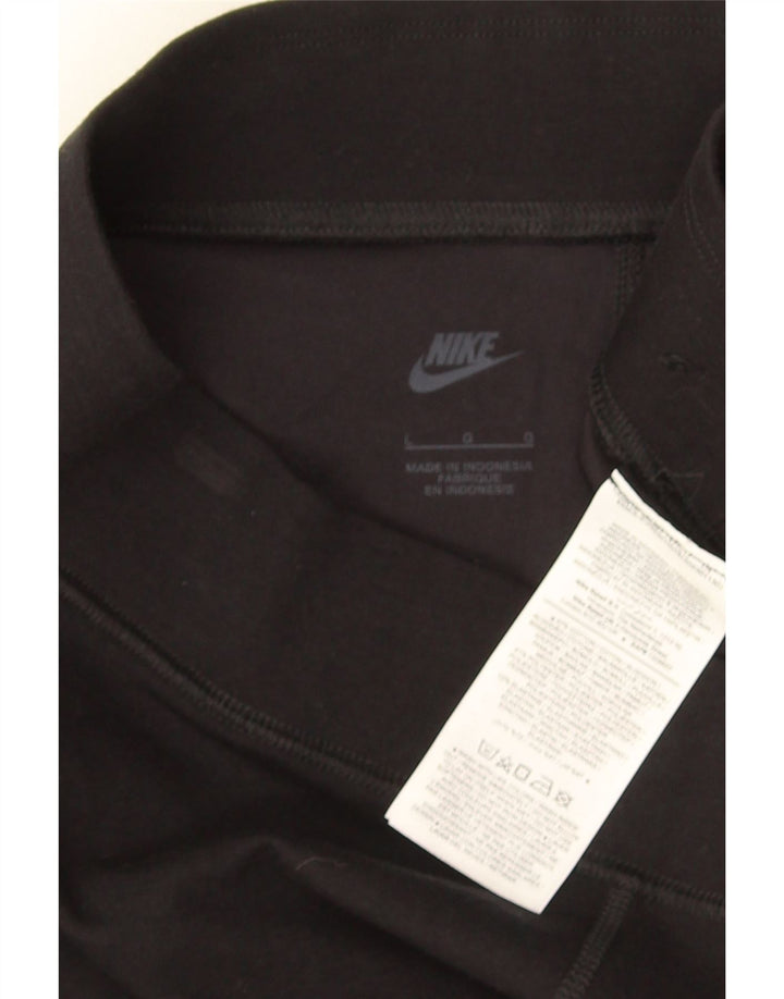 NIKE Damen Leggings UK 14 Large Schwarz Baumwolle
