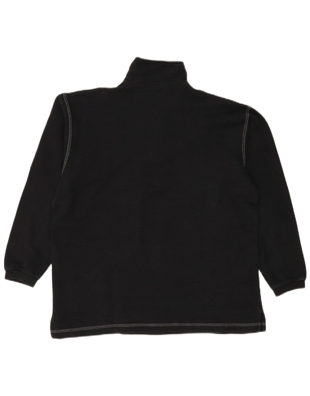 CHAMPION Herren-Sweatshirt mit Reißverschluss am Hals, groß, aus schwarzer Baumwolle