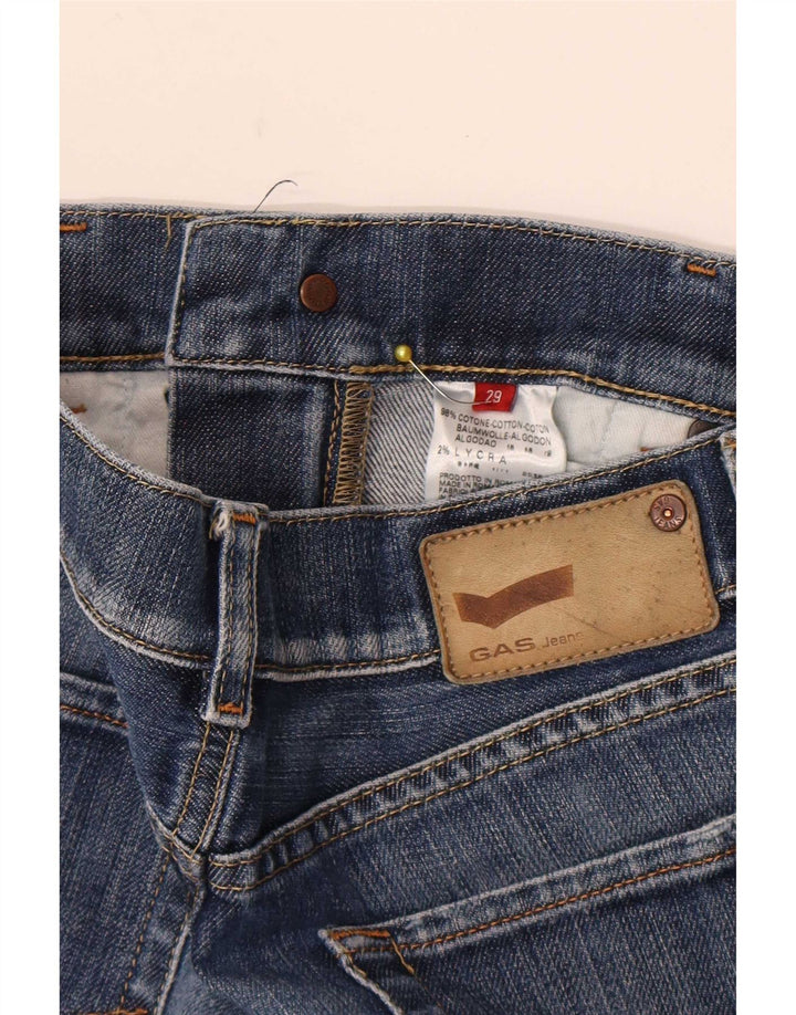 Gas Damen Bootcut Jeans W29 L34 Blaue Baumwolle