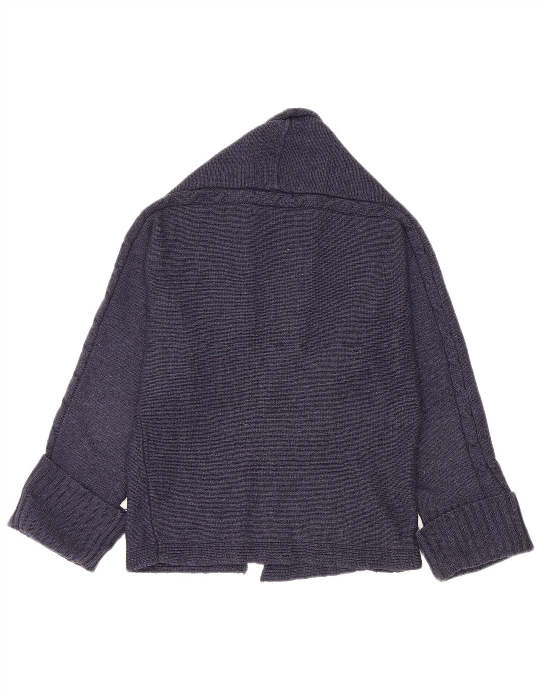 Zara Damen Strickjacke UK 14 Medium Marineblau Acryl