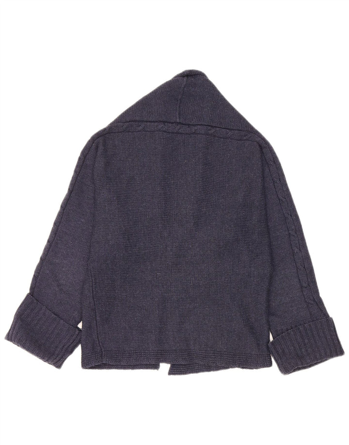 Zara Damen Strickjacke UK 14 Medium Marineblau Acryl