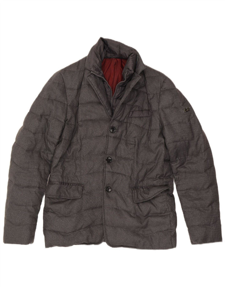 Gas Herren Wattierte Jacke UK 36 Small Grau Polyamid